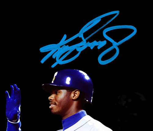 Ken Griffey Jr. & Sr. Autographed 16x20 Photo Seattle Mariners Back To Back Home Runs HR Beckett BAS Witness