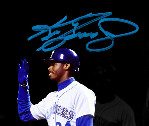 Ken Griffey Jr. & Sr. Autographed 8x10 Photo Seattle Mariners Back To Back Home Runs HR Beckett BAS Witness