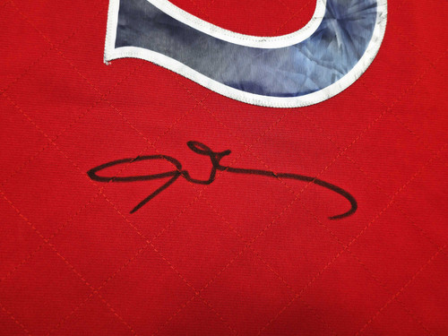 Allen Iverson Autographed 76ers Red Mitchell & Ness 1996-97 Diamond NBA 75th Jersey – Size M – Beckett BAS Witness