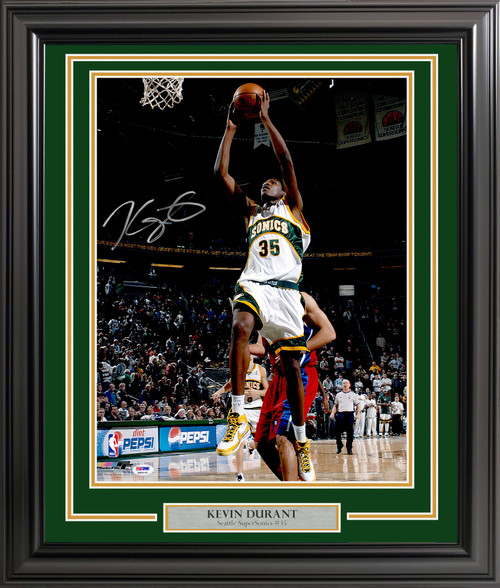 Kevin Durant Autographed Framed 16x20 Photo Seattle Supersonics PSA/DNA ITP