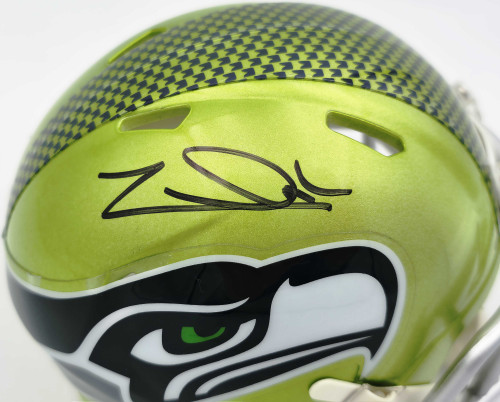 Zach Charbonnet Autographed Seattle Seahawks Flash Green Speed Mini Helmet MCS Holo