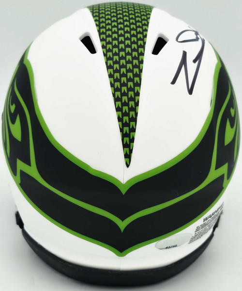 Zach Charbonnet Autographed Seattle Seahawks Lunar Eclipse White Speed Mini Helmet MCS Holo