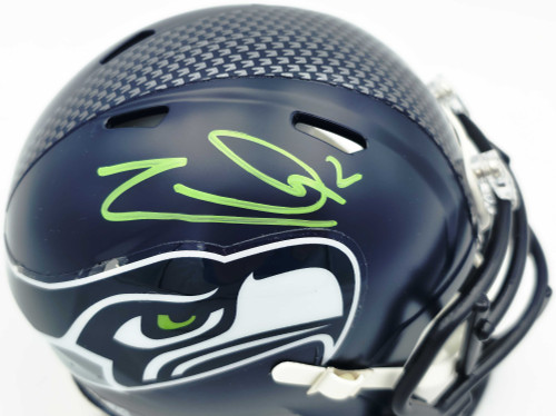 Zach Charbonnet Autographed Seattle Seahawks Blue Speed Mini Helmet MCS Holo