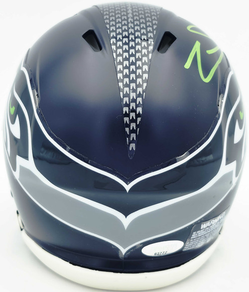 Zach Charbonnet Autographed Seattle Seahawks Blue Speed Mini Helmet MCS Holo