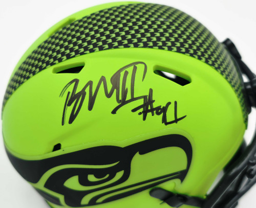 Byron Murphy II Autographed Seattle Seahawks Rave Green Speed Mini Helmet MCS Holo