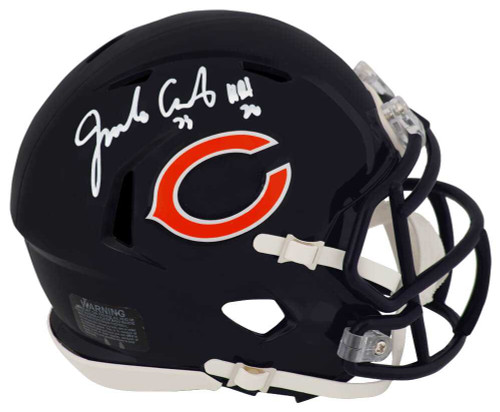 Jim Covert Signed Chicago Bears Riddell Speed Mini Helmet w/HOF'20 - (In White) - Schwartz Authenticated