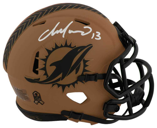 Dan Marino Signed Miami Dolphins Salute Riddell Speed Mini Helmet - Schwartz Authenticated