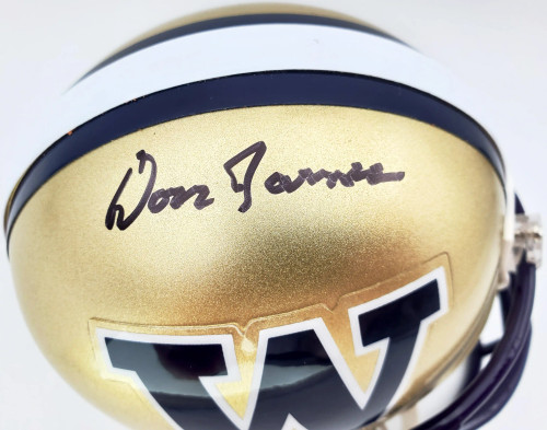 Don James Autographed Washington Huskies Mini Helmet - MCS COA