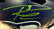 Russell Wilson Autographed Seattle Seahawks Full Size Speed Helmet in Green RW Holo Stock #94105