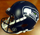 Russell Wilson Autographed Seattle Seahawks Full Size Speed Helmet in Green RW Holo Stock #94105