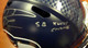 Russell Wilson Autographed Seattle Seahawks Full Size Speed Replica Helmet in Silver "SB XLVIII Champs" RW Holo Stock #94268