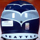 Russell Wilson Autographed Seattle Seahawks Speed Full Size Helmet In Silver - Russell Wilson COA