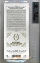 Deshaun Watson Autographed 2017 National Championship Game Silver Ticket Clemson Tigers Beckett BAS