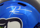 Russell Wilson Autographed Seattle Seahawks Blue Chrome Speed Full Size Replica Helmet In Silver RW Holo
