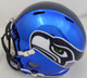 Russell Wilson Autographed Seattle Seahawks Blue Chrome Speed Full Size Replica Helmet In Silver RW Holo