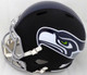 Russell Wilson Autographed Seattle Seahawks Matte Black Speed Full Size Replica Helmet In Green RW Holo