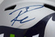 Russell Wilson Autographed Seattle Seahawks Gray AMP Full Size Speed Helmet In Blue RW Holo