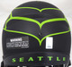 Russell Wilson Autographed Seattle Seahawks Eclipse Black Full Size Speed Helmet In Silver RW Holo