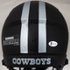 Roger Staubach Autographed Eclipse Black Dallas Cowboys Full Size Speed Helmet Beckett BAS