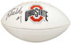 Justin Fields Autographed Ohio State Buckeyes White Logo Football Beckett BAS