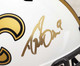 Drew Brees Autographed New Orleans Saints Lunar Eclipse White Full Size Replica Speed Helmet Beckett BAS Stock #193498