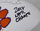 Travis Etienne Autographed Clemson Tigers White Logo Football "2018 Natl Champs!" Beckett BAS Stock #193986