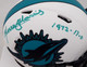 Mercury Morris Autographed Miami Dolphins Lunar Eclipse White Speed Mini Helmet "1972 17-0" Beckett BAS QR Stock #194065