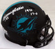 Mercury Morris Autographed Miami Dolphins Eclipse Black Speed Mini Helmet "1972 17-0" Beckett BAS QR Stock #194067