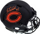Justin Fields Autographed Chicago Bears Eclipse Black Full Size Authentic Speed Helmet Beckett BAS QR Stock #194775