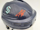 Adam Larsson Autographed Seattle Kraken Blue Mini Helmet Fanatics Holo Stock #200301