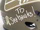 Steve Largent & Jim Zorn Autographed Seattle Seahawks Camo Salute To Service Full Size Authentic Speed Helmet "TD Seahawks!" MCS Holo Stock #210442