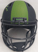 Steve Largent & Jim Zorn Autographed Seattle Seahawks Eclipse Black Full Size Replica Speed Helmet MCS Holo Stock #210445