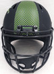 Steve Largent Autographed Seattle Seahawks Eclipse Black Full Size Replica Speed Helmet "HOF 95" MCS Holo Stock #210456