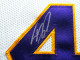 Los Angeles Lakers Shaquille O'Neal Autographed Framed White Jersey Beckett BAS Witness