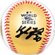 Kyle Tucker Autographed Official 2022 Gold World Series Gold MLB Baseball Houston Astros Beckett BAS Witness Stock #215400