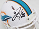 Zac Thomas Autographed Miami Dolphins White Speed Mini Helmet "HOF 2023" Beckett BAS Witness Stock #215335