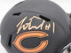 Justin Fields Autographed Chicago Bears Eclipse Black Speed Mini Helmet Beckett BAS QR
