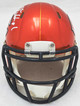 Justin Fields Autographed Chicago Bears Flash Orange Speed Mini Helmet Beckett BAS Witness
