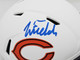 Justin Fields Autographed Chicago Bears Lunar Eclipse White Speed Mini Helmet Beckett BAS QR
