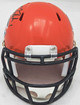 Justin Fields Autographed Chicago Bears 2022 Alternate Orange Speed Mini Helmet Beckett BAS Witness