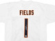 Chicago Bears Justin Fields Autographed White Jersey Beckett BAS QR