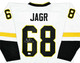 Pittsburgh Penguins Jaromir Jagr Autographed White Jersey Beckett BAS Witness