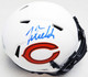Justin Fields Autographed Chicago Bears Lunar Eclipse White Speed Mini Helmet Beckett BAS QR #BK69188