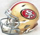 Unsigned San Francisco 49ers Gold Full Size Authentic Speed Helmet