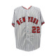 Juan Soto Autographed New York Yankees Red, White and Blue with Pinstripes Baseball Jersey - JSA