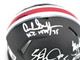 Archie Griffin, Eddie George & Troy Smith Autographed Ohio State Buckeyes Black Speed Mini Helmet "HT" Beckett BAS Witness Stock #230119