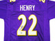 Baltimore Ravens Derrick Henry Autographed Purple Jersey Beckett BAS Witness