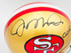 Joe Montana Autographed San Francisco 49ers Gold Full Size Speed Authentic Helmet "G.O.A.T." Beckett BAS QR