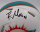 Raheem Mosert Autographed White Speed Mini Helmet Miami Dolphins Beckett BAS QR #1W038670