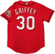 Cincinnati Reds Ken Griffey Jr. Autographed Red Authentic Mitchell & Ness 2005 Cooperstown Collection Jersey Size 44 Beckett BAS Witness Stock #234582